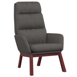 vidaXL Chaise de relaxation Gris fonc&eacute; Tissu