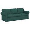vidaXL Canap&eacute; 2 pcs Vert fonc&eacute; 215 x 82 x 80 cm tissu