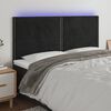 vidaXL T&ecirc;te de lit &agrave; LED Noir 160x5x118/128 cm Velours