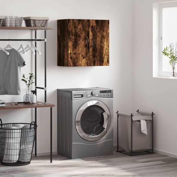 vidaXL Armoire murale ch&ecirc;ne fum&eacute; 60x31x60 cm bois d'ing&eacute;nierie