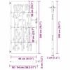 vidaXL Portail de jardin 85x200 cm acier corten design de bambou