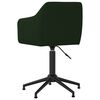 vidaXL Chaises pivotantes &agrave; manger lot de 2 Vert fonc&eacute; Velours