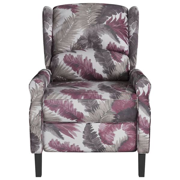 vidaXL Fauteuil inclinable Motif &agrave; fleurs Tissu