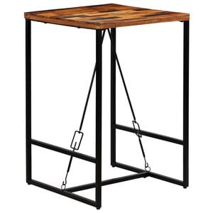 vidaXL Table de bar Bois de r&eacute;cup&eacute;ration massif 70x70x106 cm