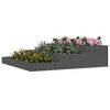 vidaXL Jardinière Gris 107x107x27 cm Bois massif de pin