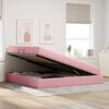 vidaXL Lit avec rangement et matelas Rose 200 x 200 cm Velours