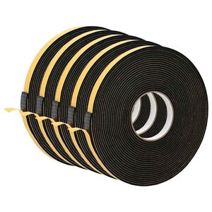 vidaXL Ruban adh&eacute;sif en mousse 5 pc Noir 15mm x 10m Mousse CR