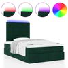 vidaXL Cadre de lit ottoman avec matelas vert fonc&eacute; 120x200 cm velours