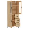 vidaXL Buffet haut Ch&ecirc;ne sonoma 69,5x34x180 cm Bois d'ing&eacute;nierie