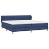 vidaXL Sommier &agrave; lattes de lit avec matelas Bleu 200x200 cm Tissu