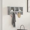 vidaXL Porte-manteau mural avec étagère Gris béton 50 x 16 x 26 cm