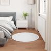 vidaXL Tapis en Fourrure Synthétique de Lapin Olite Blanc Ø 80 cm