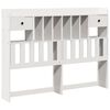 vidaXL Lit biblioth&egrave;que sans matelas blanc 140x190 cm bois pin massif