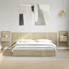 vidaXL T&ecirc;te de lit avec armoires ch&ecirc;ne sonoma 240 cm bois d'ing&eacute;nierie