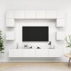 vidaXL Ensemble de meubles TV 8 pcs Blanc Bois d'ing&eacute;nierie