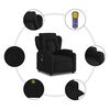 vidaXL Fauteuil de massage inclinable noir tissu