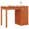 vidaXL Bureau avec tiroir Brun Cir&eacute; 100 x 50 x 74 cm Pin massif