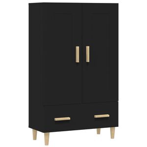 vidaXL Buffet haut noir 70x31x115 cm bois d'ing&eacute;nierie