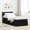 vidaXL Lit ottoman avec matelas noir 90x200 cm tissu