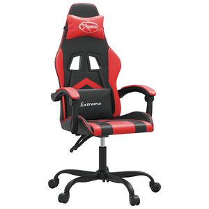 vidaXL Chaise de jeu Noir et rouge Similicuir