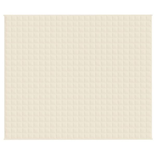 vidaXL Couverture lest&eacute;e Cr&egrave;me clair 220x260 cm 11 kg Tissu