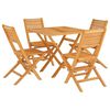 vidaXL Ensemble &agrave; manger de jardin 5 pcs Bois de teck massif