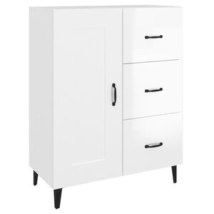 vidaXL Buffet Blanc brillant 69,5x34x90 cm Bois d'ing&eacute;nierie