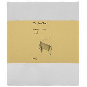 vidaXL Tissu de Table 5 pc Rectangulaire Blanc 110 x 160 cm Polyester