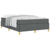 vidaXL Cadre de lit avec matelas Gris fonc&eacute; 160 x 200 cm tissu