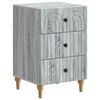 vidaXL Cabinet de chevet avec tiroir Sonoma gris 43 x 41 x 66,5 cm
