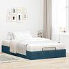 vidaXL Cadre de lit ottoman sans matelas bleu fonc&eacute; 120x200 cm velours