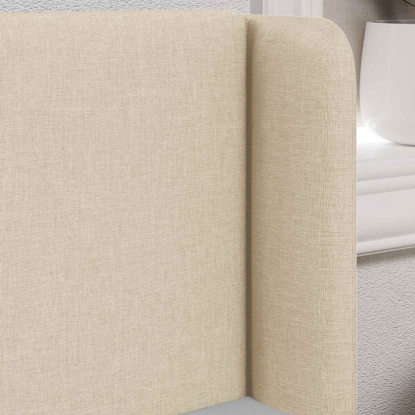 vidaXL Oreille de t&ecirc;te de lit Cr&egrave;me 40,5 x 40,5 x 4 cm tissu