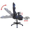 vidaXL Chaise de bureau inclinable avec repose-pied Bleu