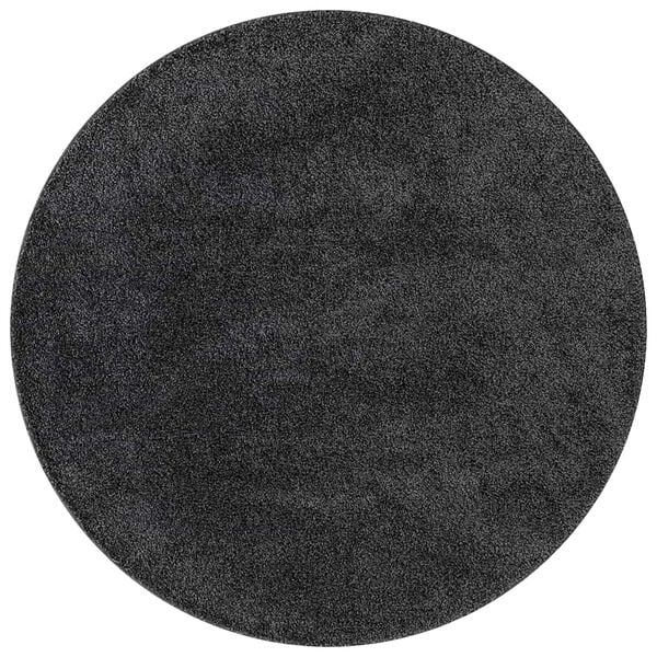 vidaXL Tapis Shaggy Anti-d&eacute;rapant Gris fonc&eacute; 120 x 120 cm PP
