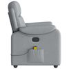vidaXL Fauteuil de massage inclinable Gris clair Tissu