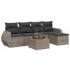 vidaXL Salon de jardin 6 pcs avec coussins gris r&eacute;sine tress&eacute;e