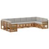 vidaXL Ensemble de canap&eacute; d'angle 7 pcs Naturel et gris clair