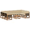 vidaXL Ensemble de canap&eacute;s d'ext&eacute;rieur 10 pcs Naturel et Beige