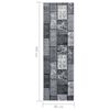 vidaXL Tapis BCF Gris avec motif de blocs 80x300 cm