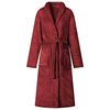 vidaXL Robe de bain sans capuche Rouge Bordeaux l Flanelle