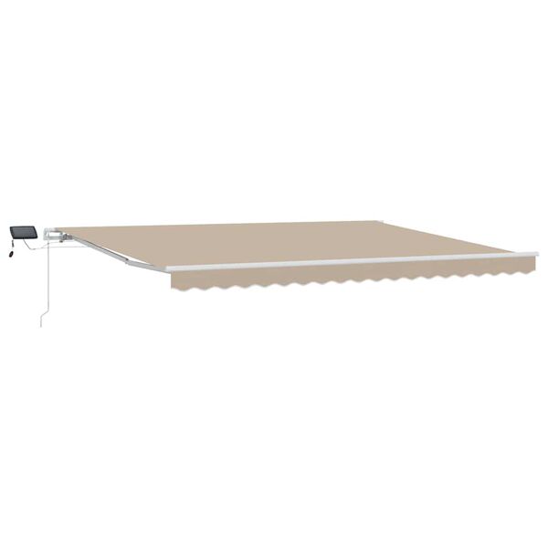 vidaXL Auvent R&eacute;tractable Beige 450 &times; 300 cm Tissu et acier