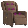 vidaXL Fauteuil inclinable de massage &eacute;lectrique marron tissu