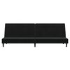 vidaXL Canap&eacute;-lit 2 places noir velours