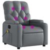 vidaXL Fauteuil de massage inclinable gris similicuir