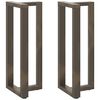 vidaXL Pieds de table de bar en forme de T, 2 pi&egrave;ces, noir, 40 x 35 x (100-101) cm, acier