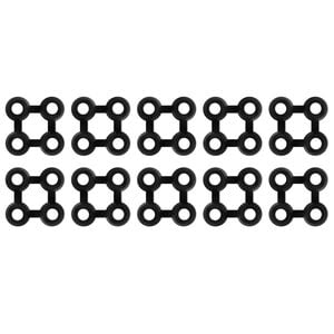 vidaXL Connecteurs de tapis 10 pcs caoutchouc noir