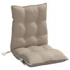 vidaXL Coussins de chaise &agrave; dossier bas lot de 2 taupe tissu oxford