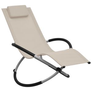 vidaXL Chaise longue pour enfants Acier Crème