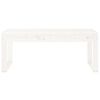 vidaXL Banc de jardin blanc 110x38x45 cm bois massif de pin