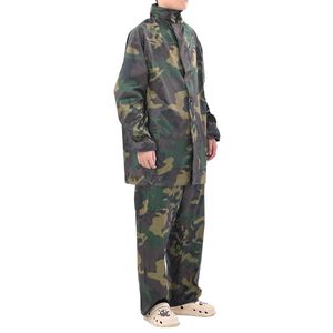 vidaXL Combinaison de pluie avec capuche 2 pcs Hommes Camouflage L